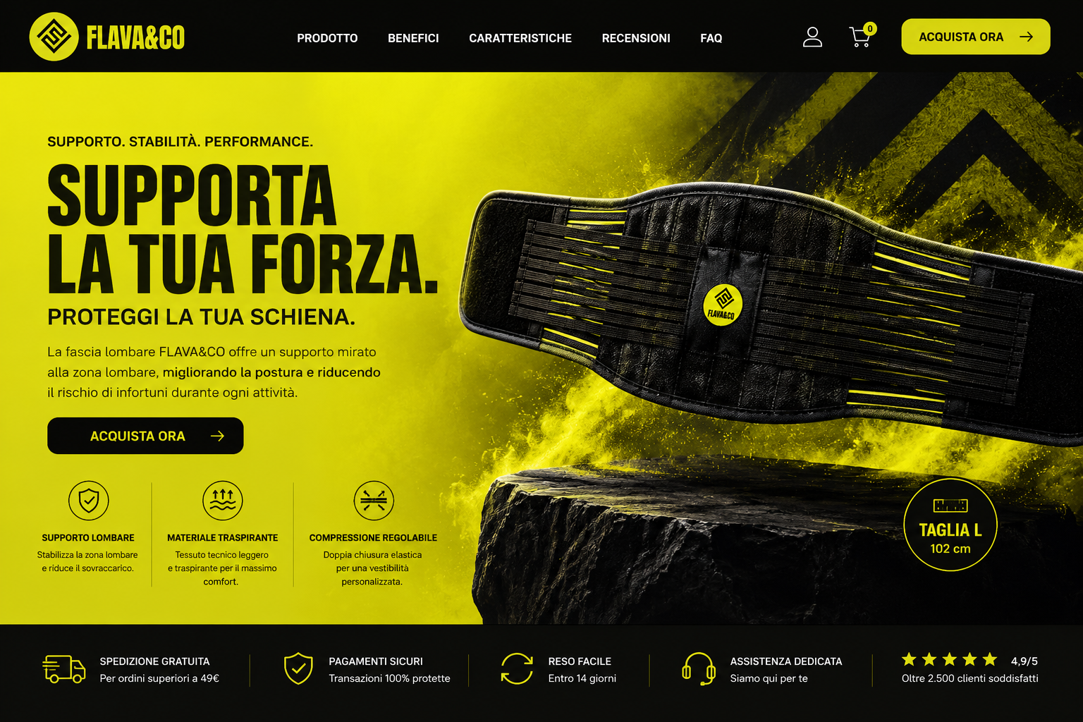 Landing page e-commerce realizzata da VISIVO