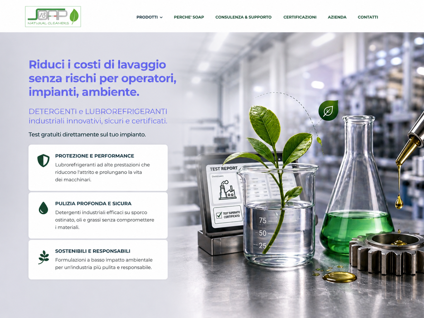 Vecchio sito SOAP prima del restyling
